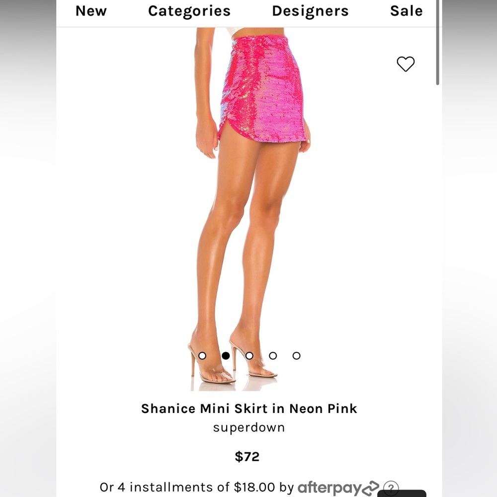 Pink sequin superdown skirt